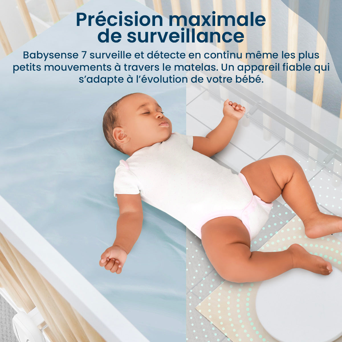 Babysense 7 – Baby Monitor with Real Time No Breathing & Irregularity Alerts for Safe Sleep