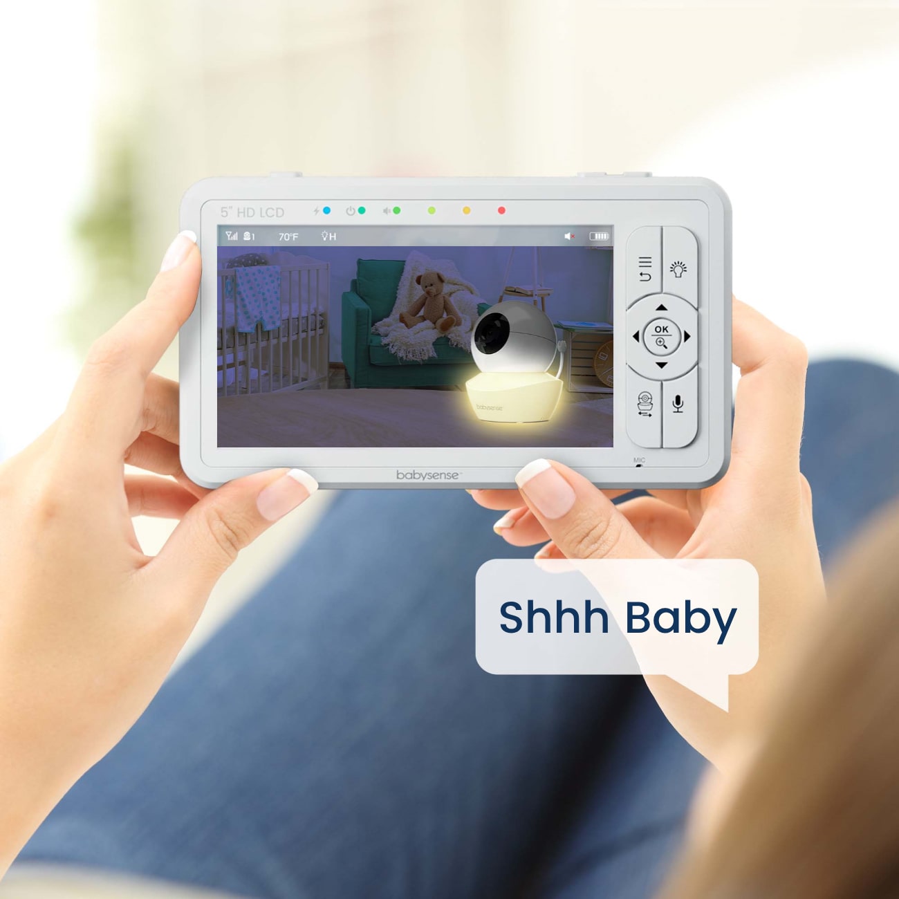 Babysense HD S2: Video Baby Monitor, One Camera, Non wifi, Night Light & Sound Machine