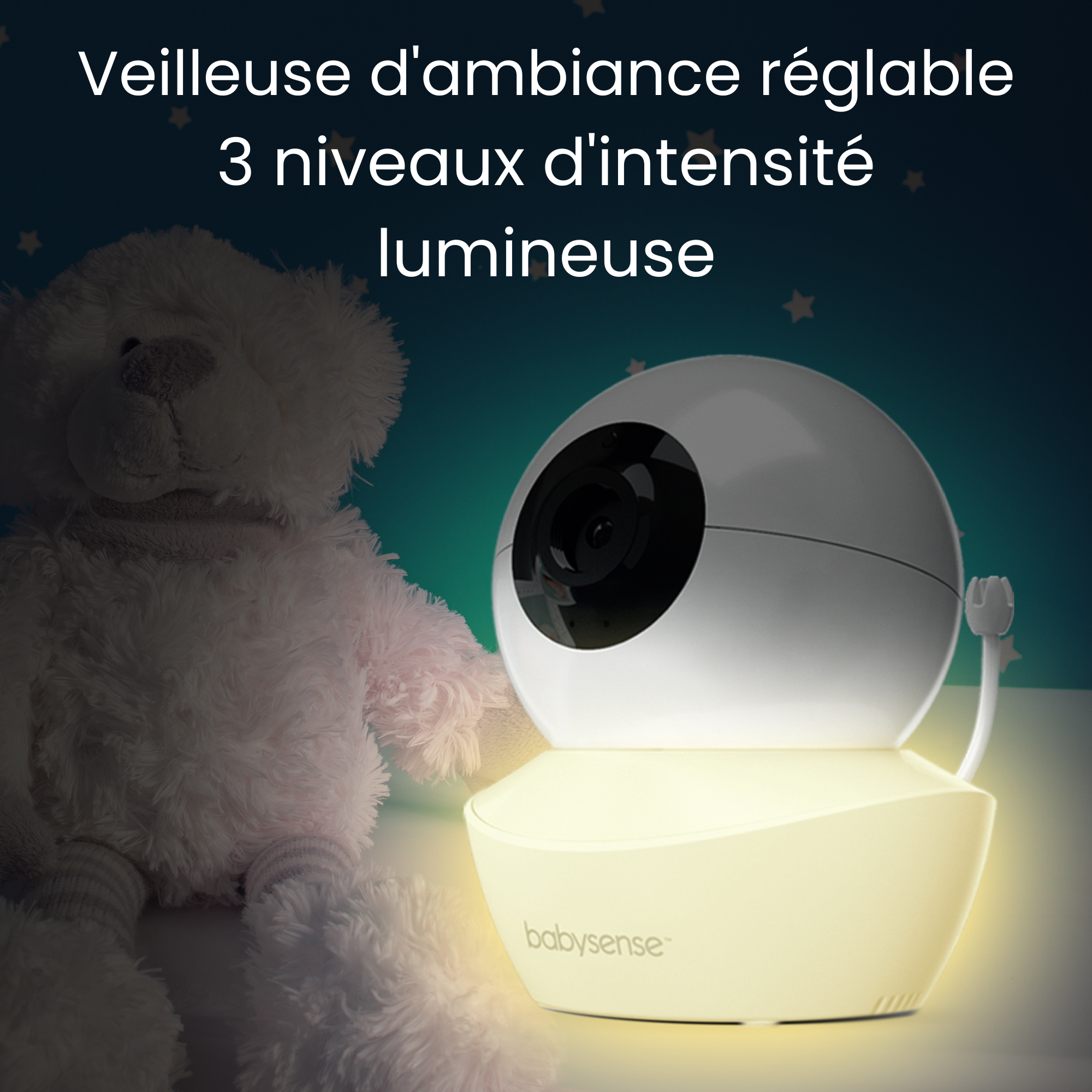 Babysense HD S2: Video Baby Monitor, One Camera, Non wifi, Night Light & Sound Machine