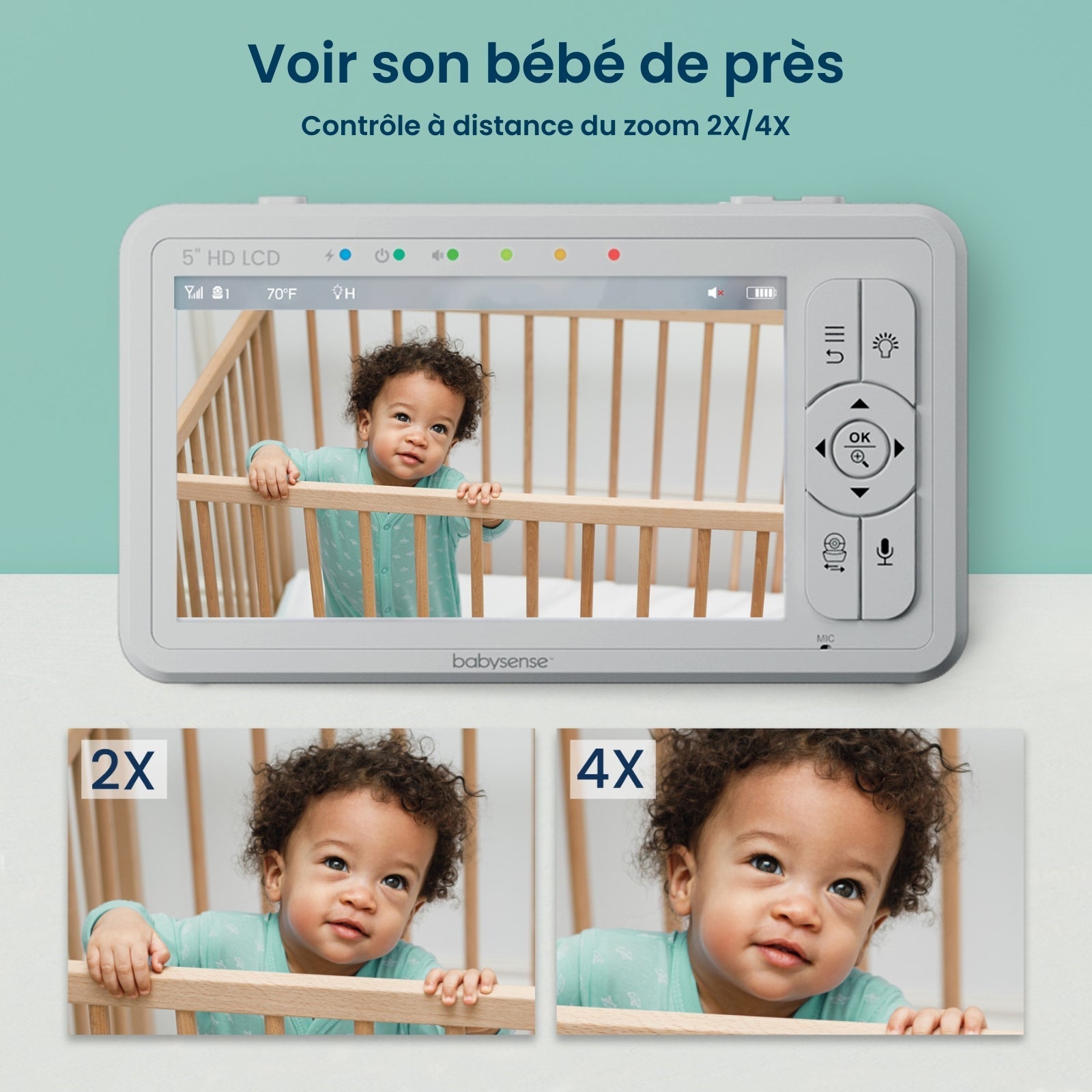 Babysense HD S2: Video Baby Monitor, One Camera, Non wifi, Night Light & Sound Machine