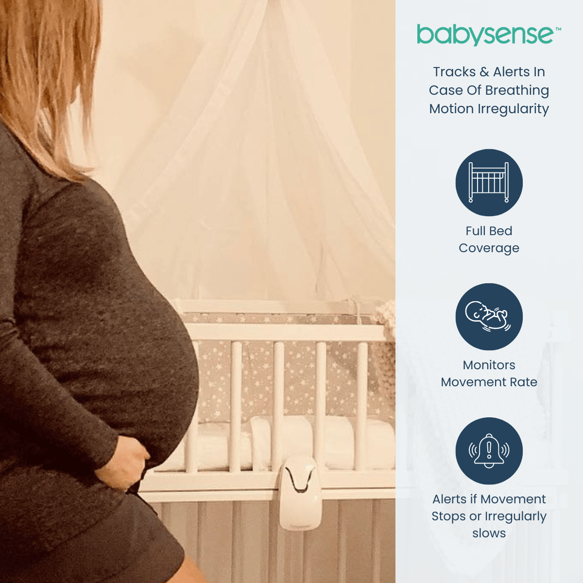 Babysense 2-in-1 Pack: Baby Video Monitor with 2 Cameras & Split Screen + Breathing Monitor with Real-Time Alerts