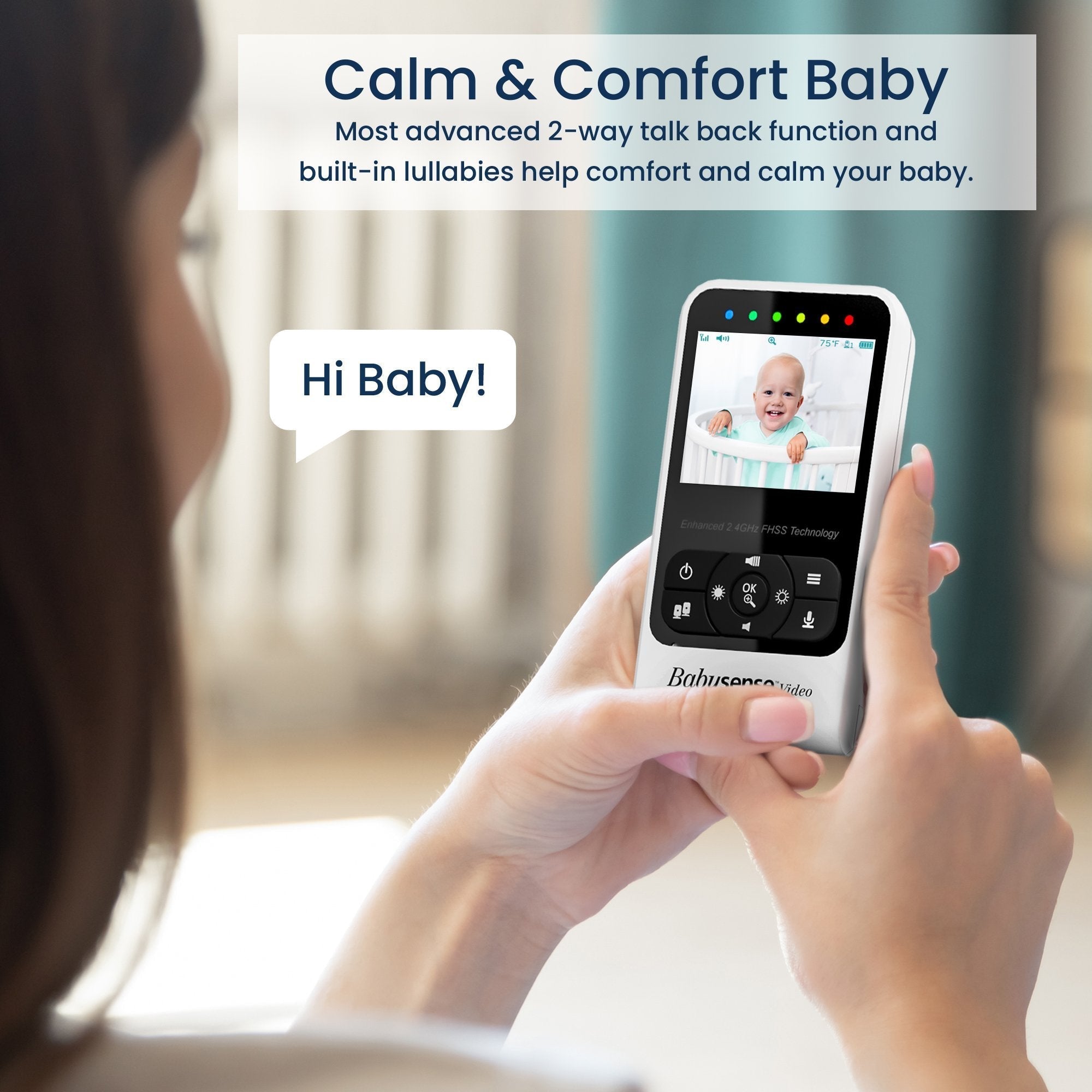 Compact Video Baby Monitor with 2 Cameras, V24R-2 - Babysense