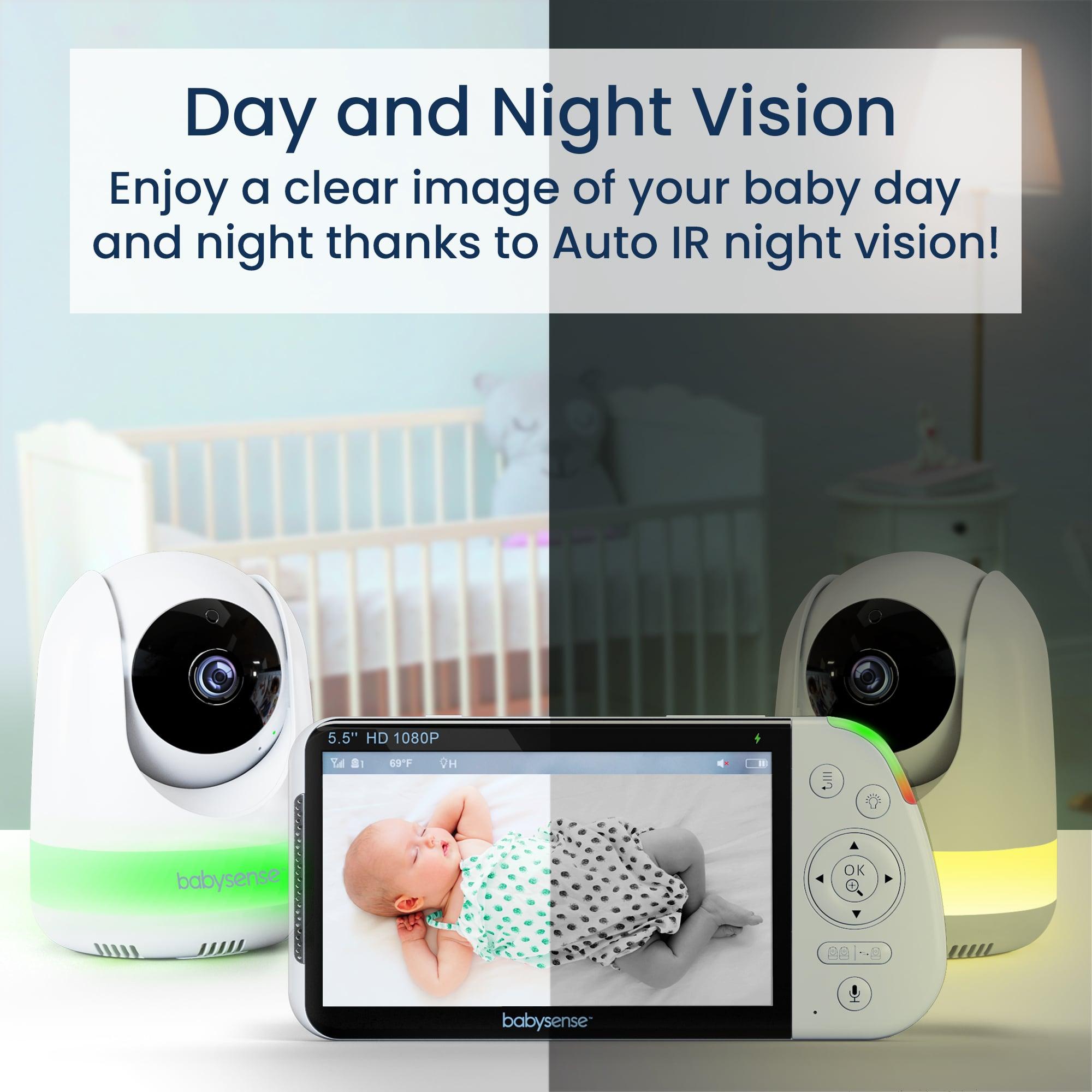 Babysense 2-in-1 Pack: Baby Video Monitor with 2 Cameras & Split Screen + Breathing Monitor with Real-Time Alerts