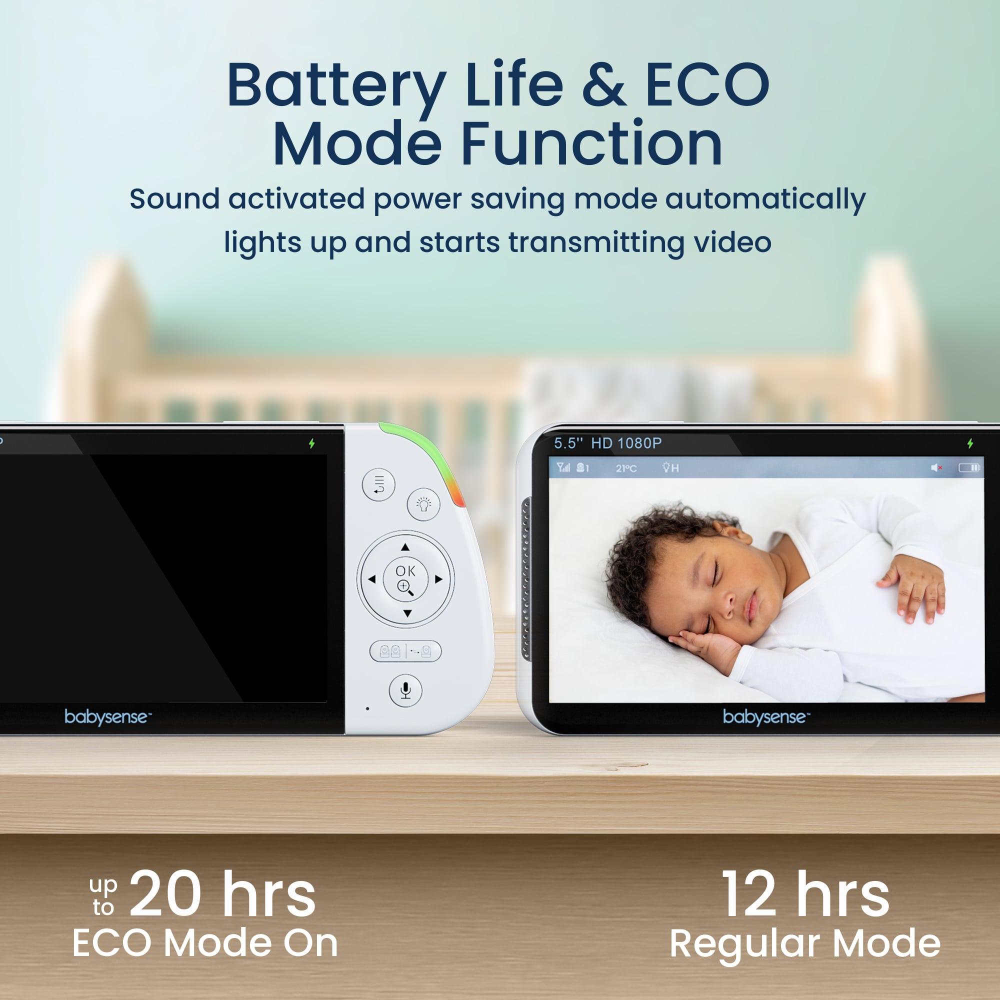 Babysense 2-in-1 Pack: Baby Video Monitor with 2 Cameras & Split Screen + Breathing Monitor with Real-Time Alerts