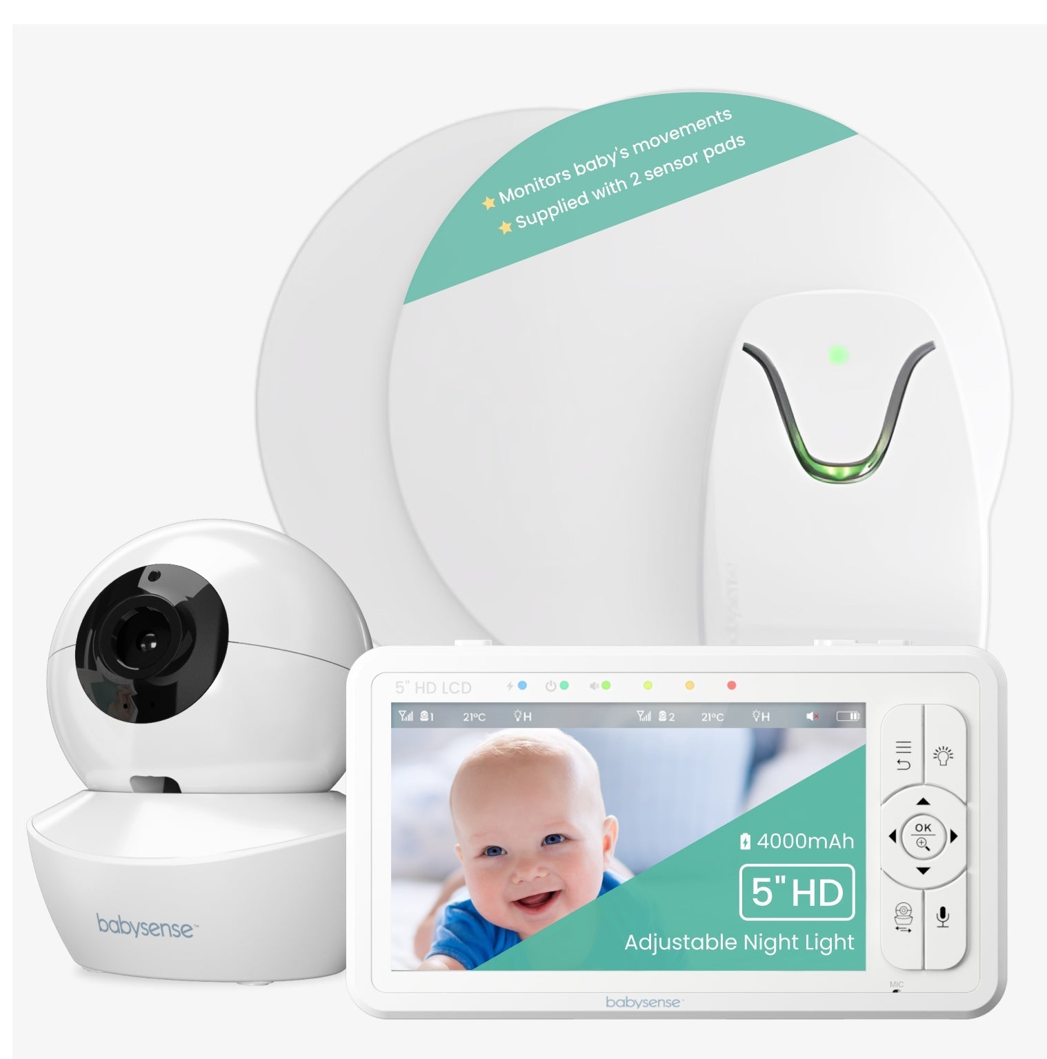 Babysense True Sleep: Video Baby Monitor with Real Time No Breathing & Irregularity Alerts